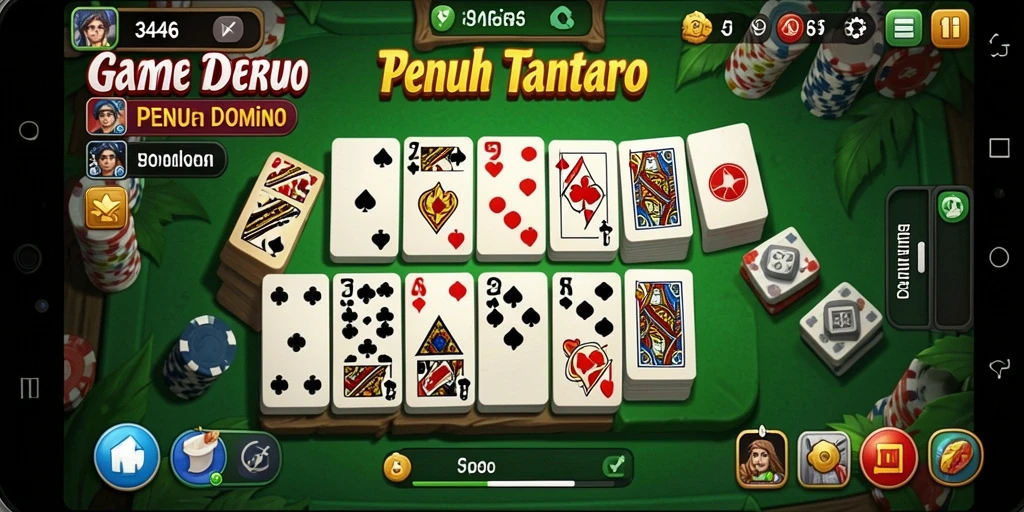 Tampilan gameplay seru dalam permainan Domino 3446.