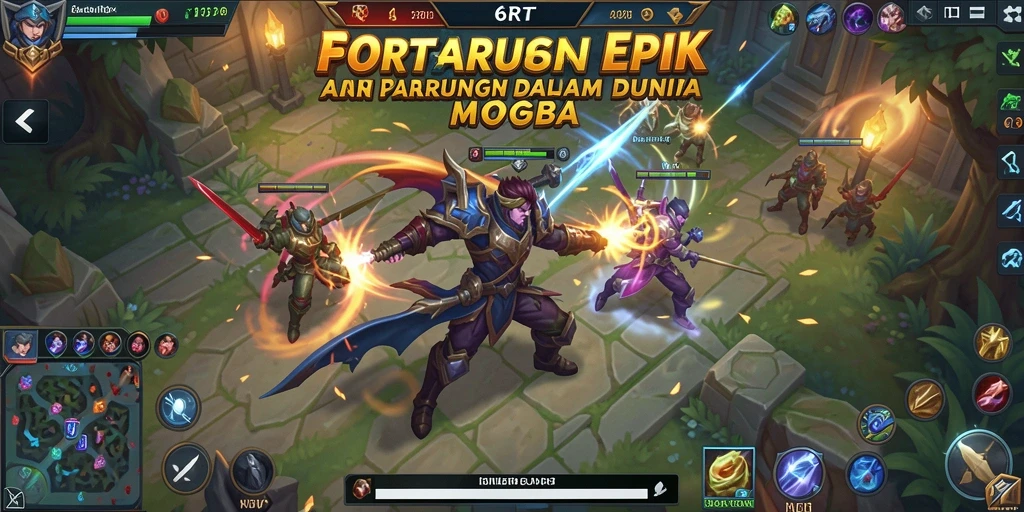 Gameplay seru dan mendebarkan di 6RT MOBA.
