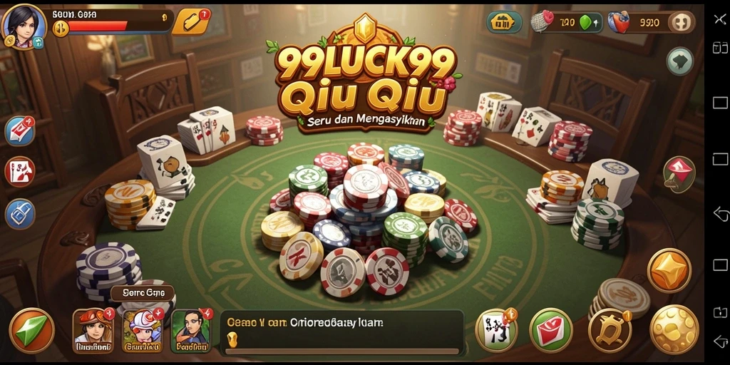 Screenshot gameplay 99LUCK99 menampilkan suasana bermain QiuQiu yang seru.
