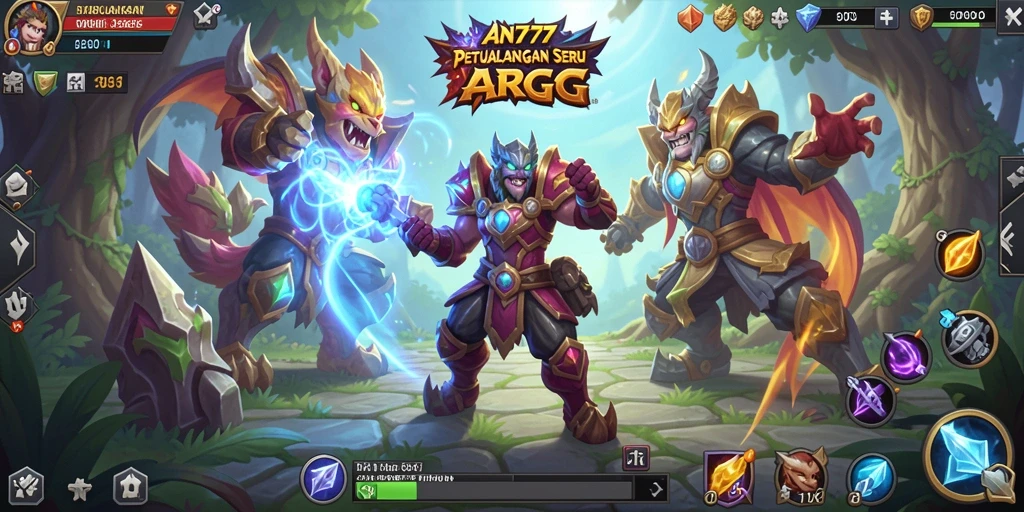 Tangkapan layar dari gameplay seru AN777 di dunia ARPG.