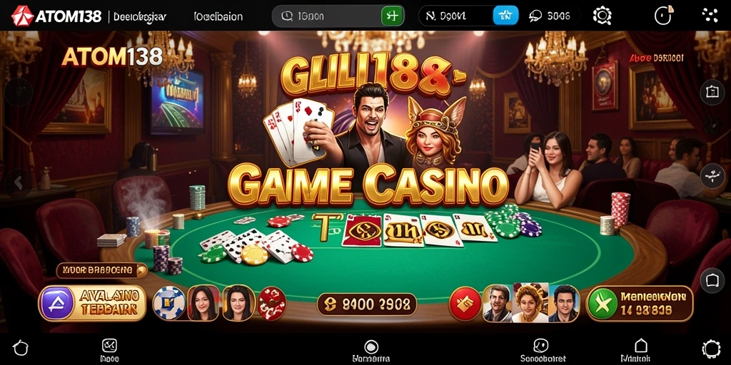 Tangkapan layar menampilkan dealer langsung dan gameplay seru di ATOM138.