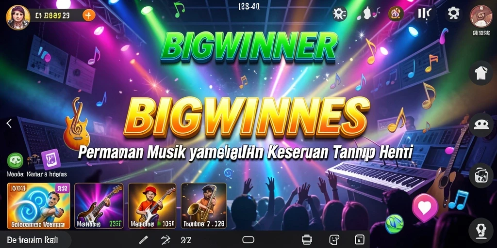 Tampilan menarik dari gameplay BIGWINNER yang penuh warna.