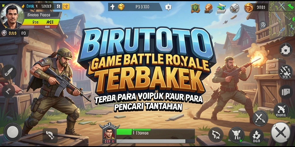 Tampilan aksi seru dari gameplay Battle Royale BIRUTOTO.