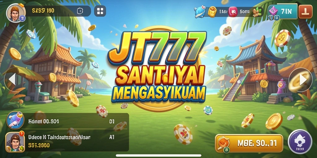 Screenshot gameplay JT777 dengan tampilan warna-warni yang ceria.