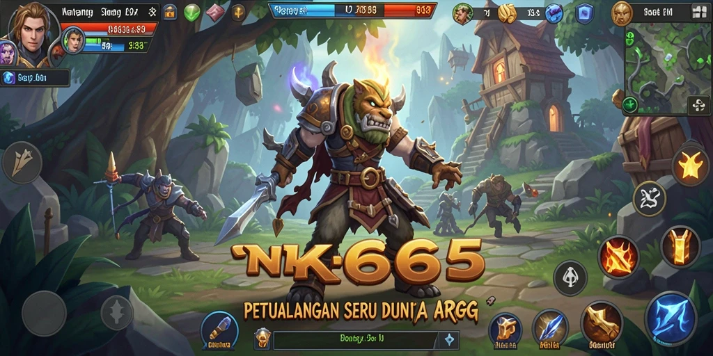 Tampilan gameplay ARPG yang seru dan mendebarkan di NK666.
