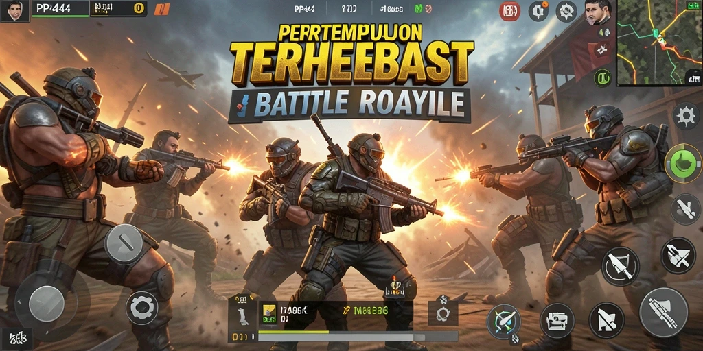 Gameplay seru PP444 pada mode Battle Royale yang mendebarkan.