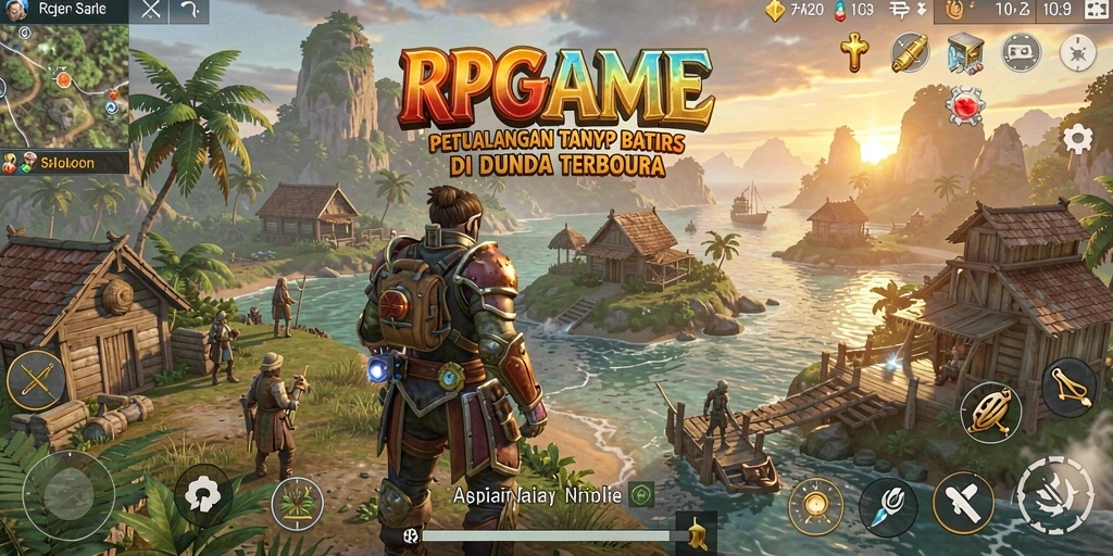Tangkapan layar RPGAME menampilkan petualangan seru di dunia terbuka yang luas.
