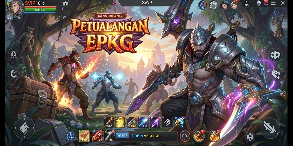 Tampilan gameplay menarik dari SVIP10 yang menunjukkan pertarungan RPG yang seru.