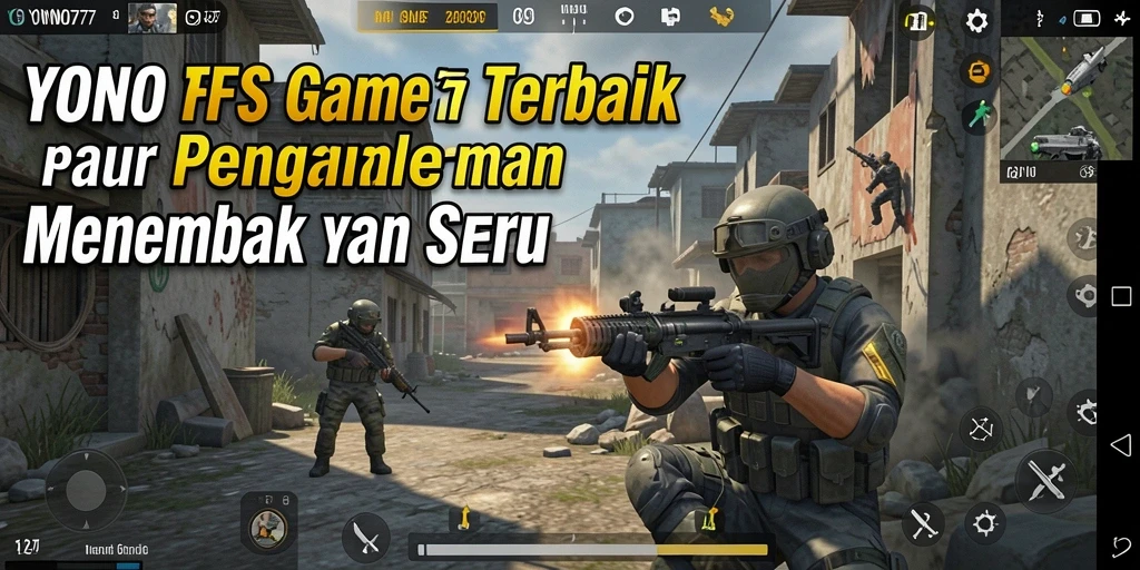 Screenshot gameplay YONO777 dengan aksi tembak-menembak yang intens.
